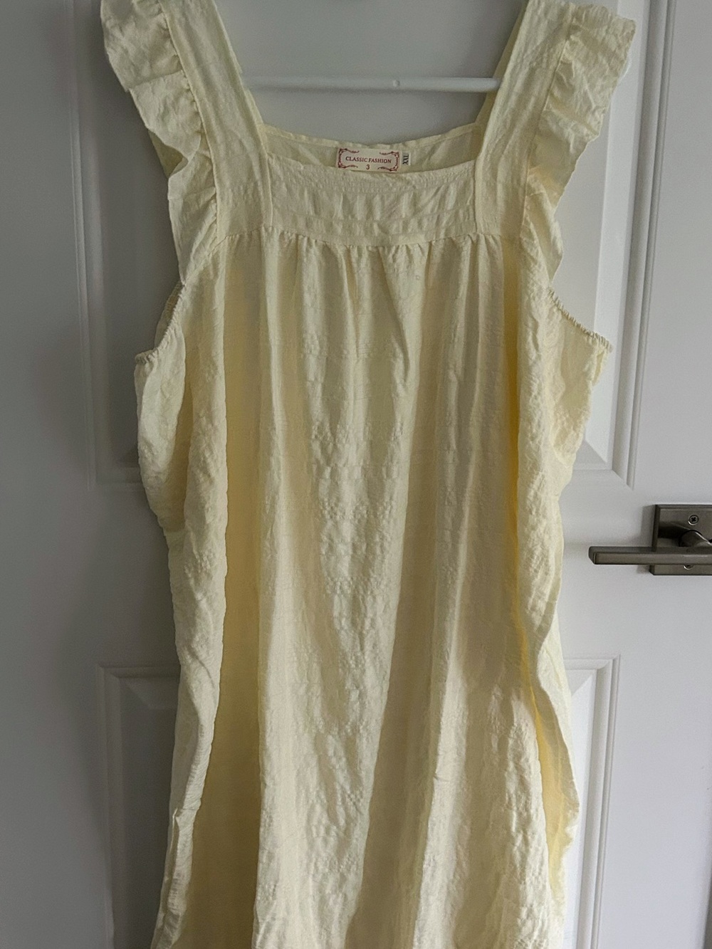 Light Yellow Ruffle-Sleeve dress